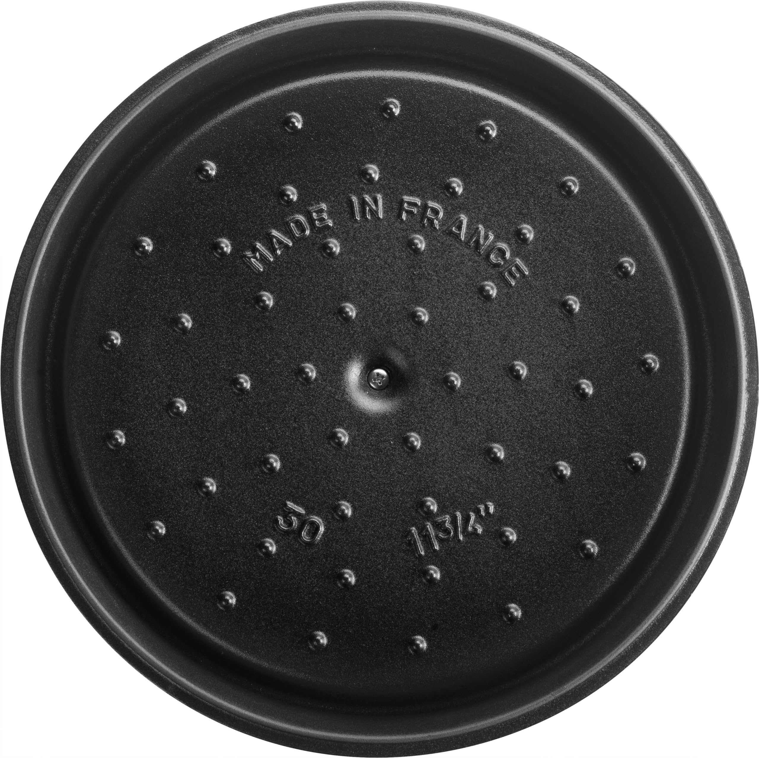 STAUB Cast Iron Roaster/Cocotte, Round, 8.35 L, Graphite Grey, 30 cm