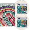 Jelly Roll Rug Kit Bundle, Including Pattern and Two (2) Rolls of Bosal Katahdin Batting On-A-Roll (Standard Version)