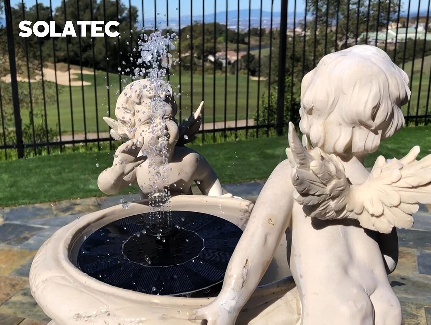 Solatec Solar Fountain, Black: Garden & Outdoor