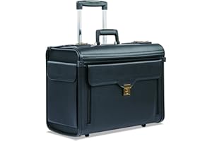 BOND STREET STEBCO Catalog Case on Wheels, Fits Devices Up to 17.3", Koskin, 19 x 9 x 15.5, Black