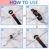 ARMIZ 120x Reusable Cable Ties Adjustable 3 Sizes Nylon Fabric 12mm x view 7