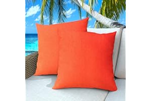 Dormirpilow Outdoor Pillows Set of 2, 18''×18''Waterproof Throw Pillow for Patio Furniture, Feathers and Down Filled Outside Decorative Pillows Inserts for Garden, Porch Swing, Couch and Sofa