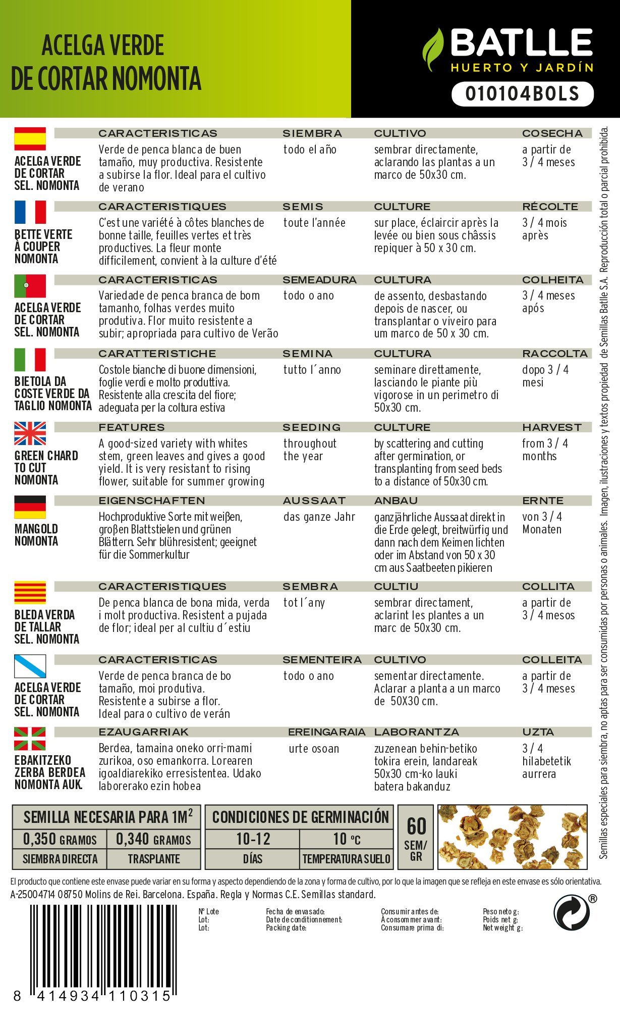 Amazon.es: Semillas Batlle: Semillas Hortícolas