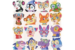 YAZHIJI 5D Gemstone Painting Kits for Kids Diamond Dotz Arts and Crafts for Boys or Girls 8 9 10 11 12 Years Old DIY Mosaic Sticker for Adult,Ideal Gift Paint by Numbers Set for Child or Beginners 24pcs