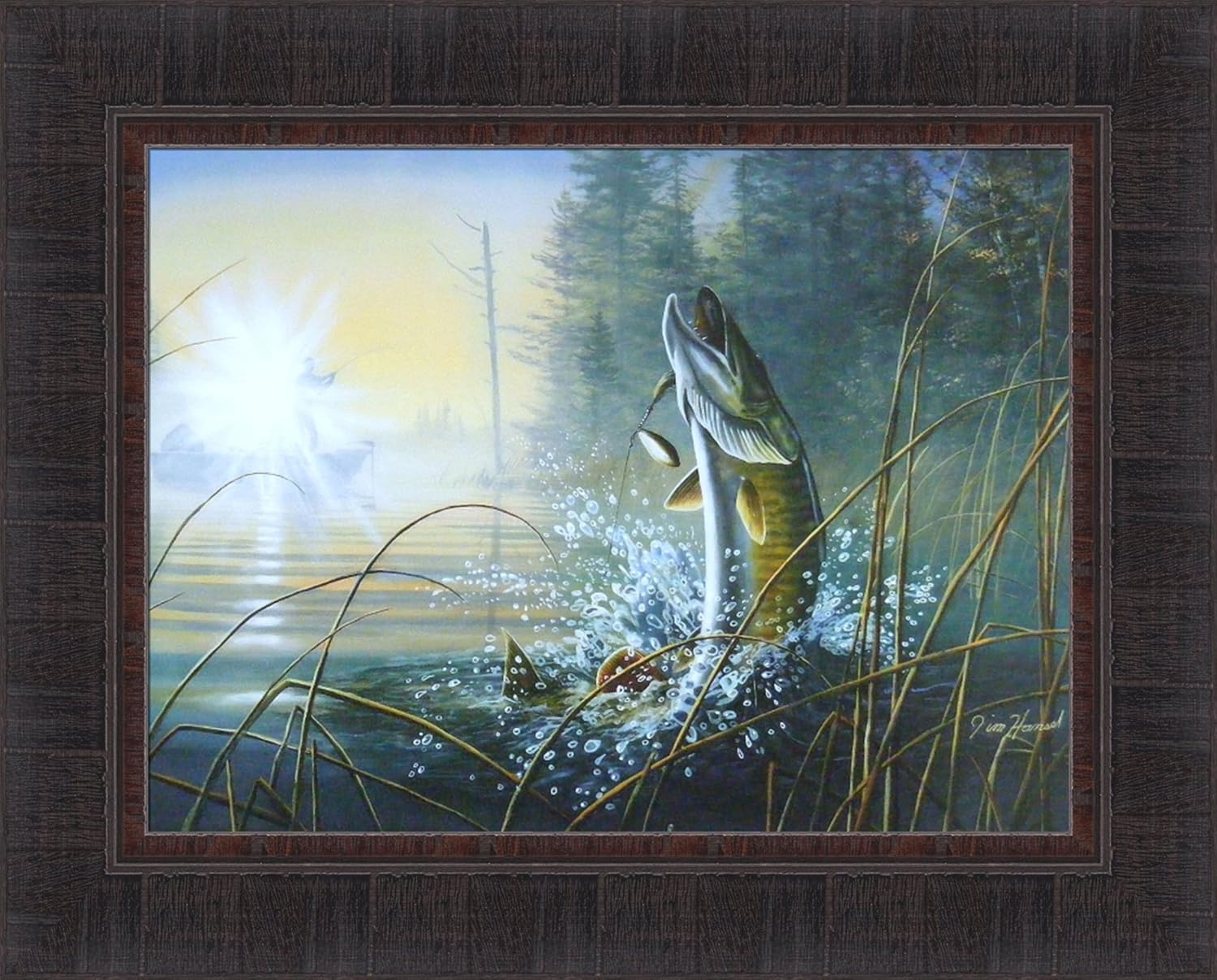 Amazon Com Waking The Giant By Jim Hansel 17x21 Muskie Musky