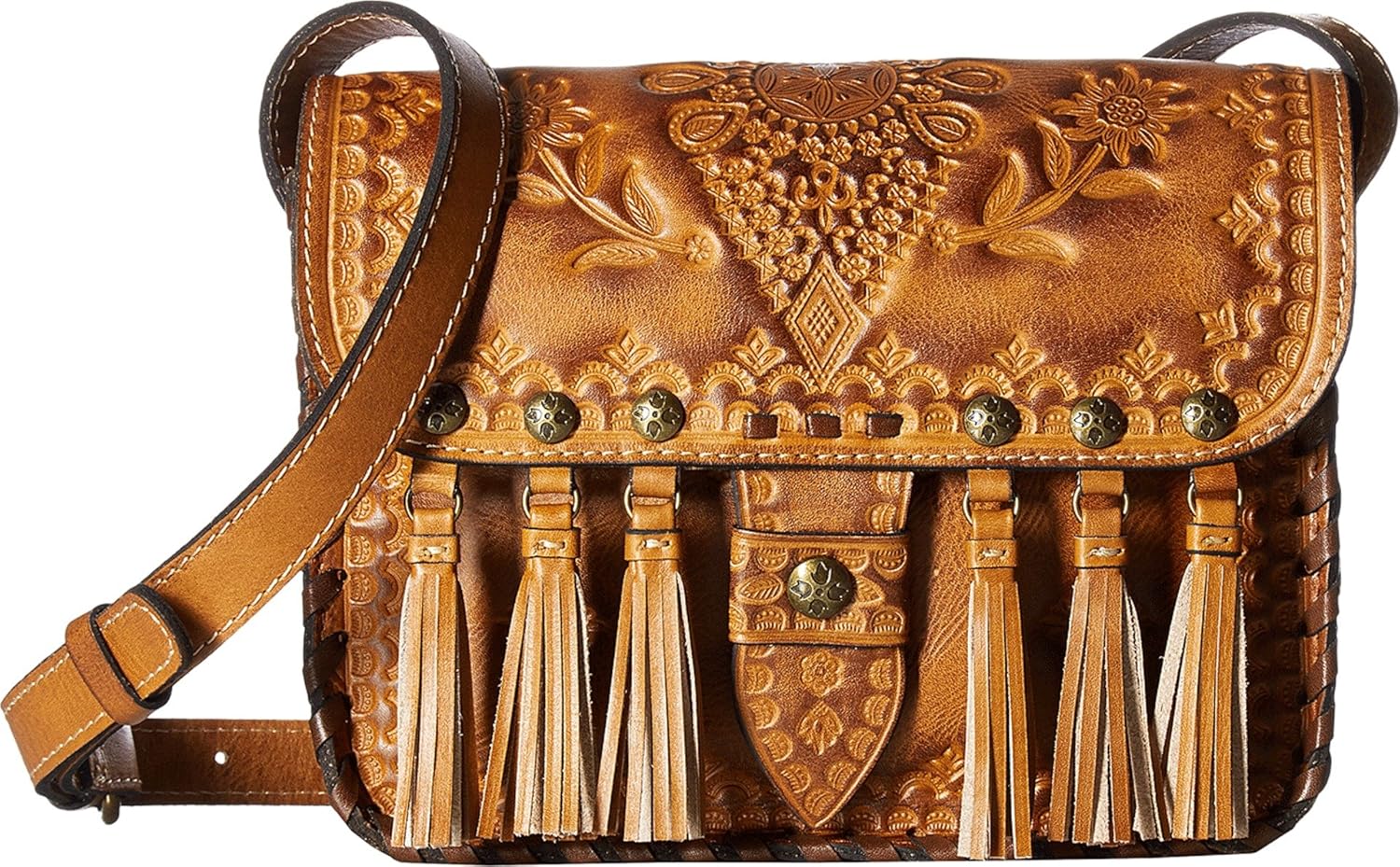 Patricia Nash Womens Arno Crossbody Flap Handbags