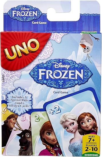 Amazon Com Mattel Games Disney Frozen Uno Card Game Toys Games