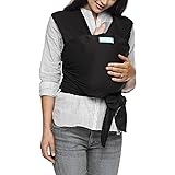 Moby Wrap Baby Carrier for Newborns + Toddlers Soft Baby Sling Baby Wrap, Ideal for Baby Wearing, Breastfeeding, and Keeping Baby Close - Black