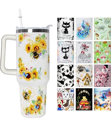 Amazon.com | aiwkjdns 40 oz Stainless Steel Tumbler with