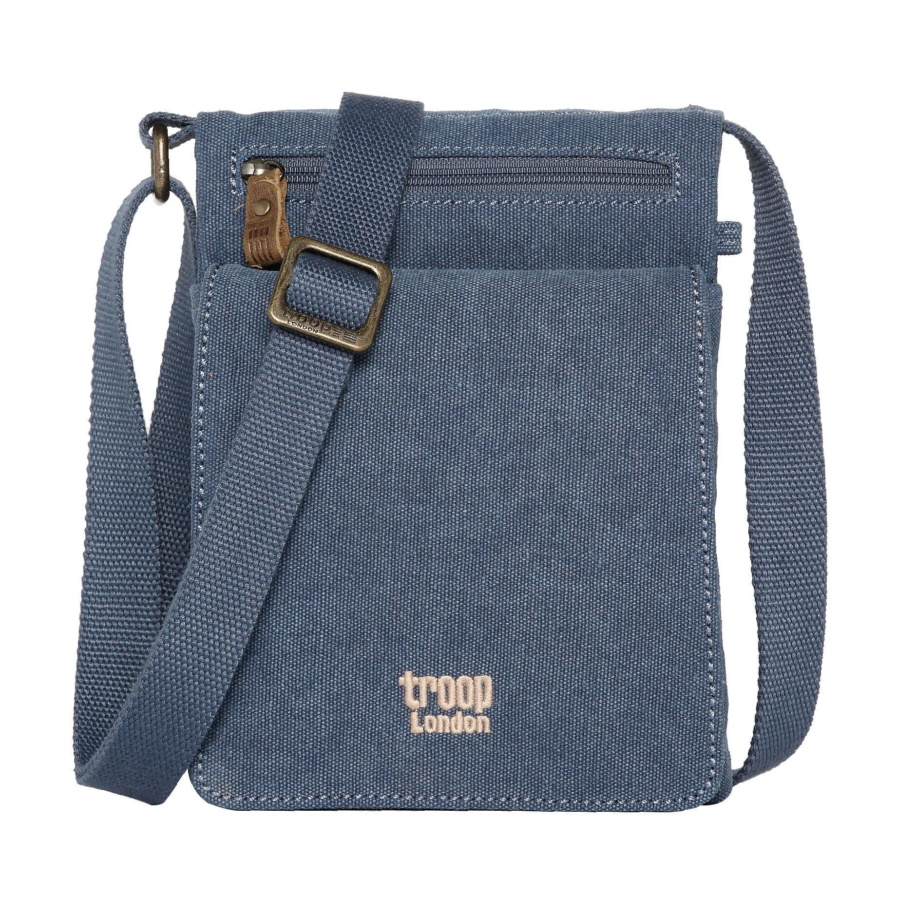 Troop London TRP0243L Classic Canvas Across Body Bag Blue — image 1