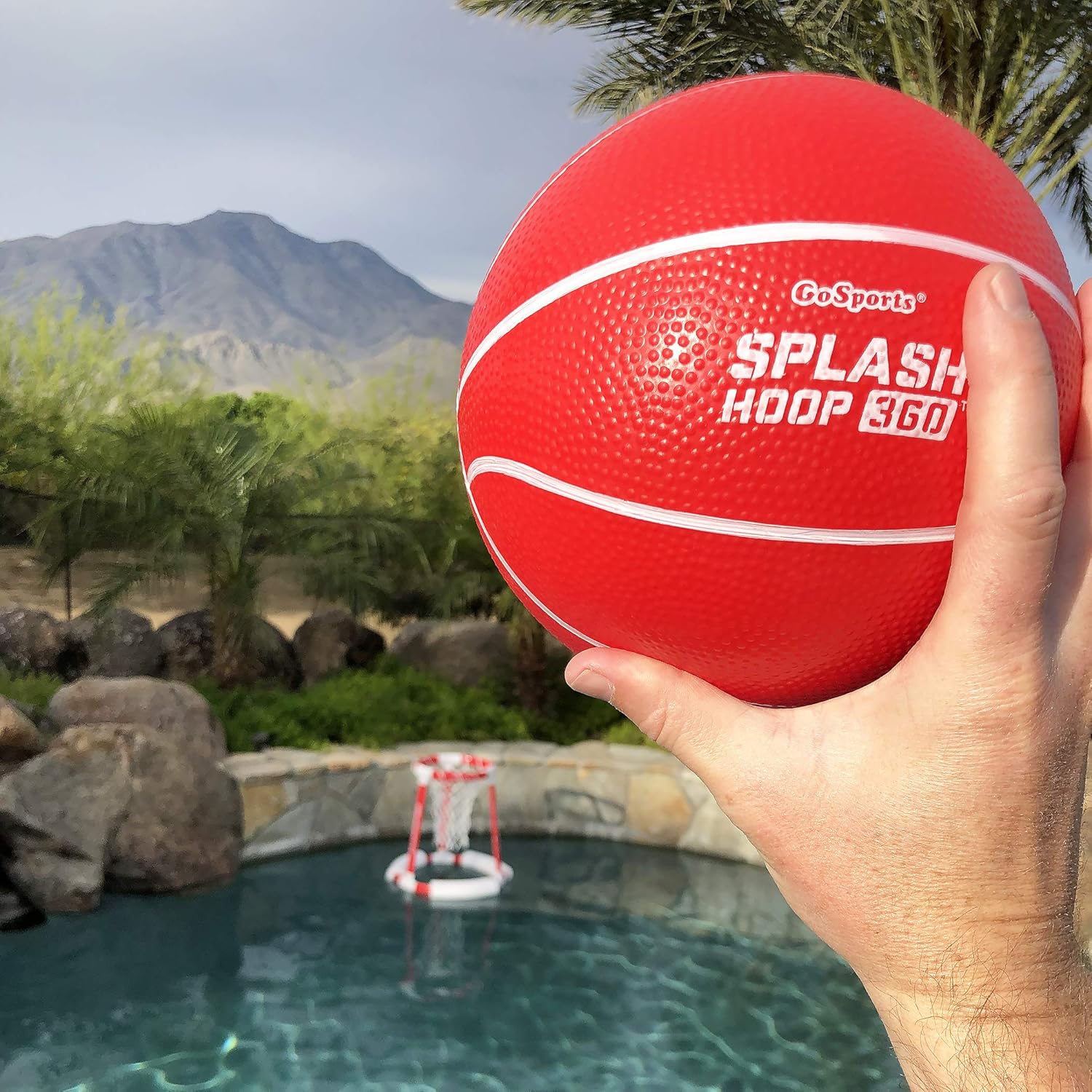 GoSports Splash Hoop 360 Floating Pool Basketball Game, Includes Water Basketball Hoop, 2 Balls and Pump : Sports & Outdoors