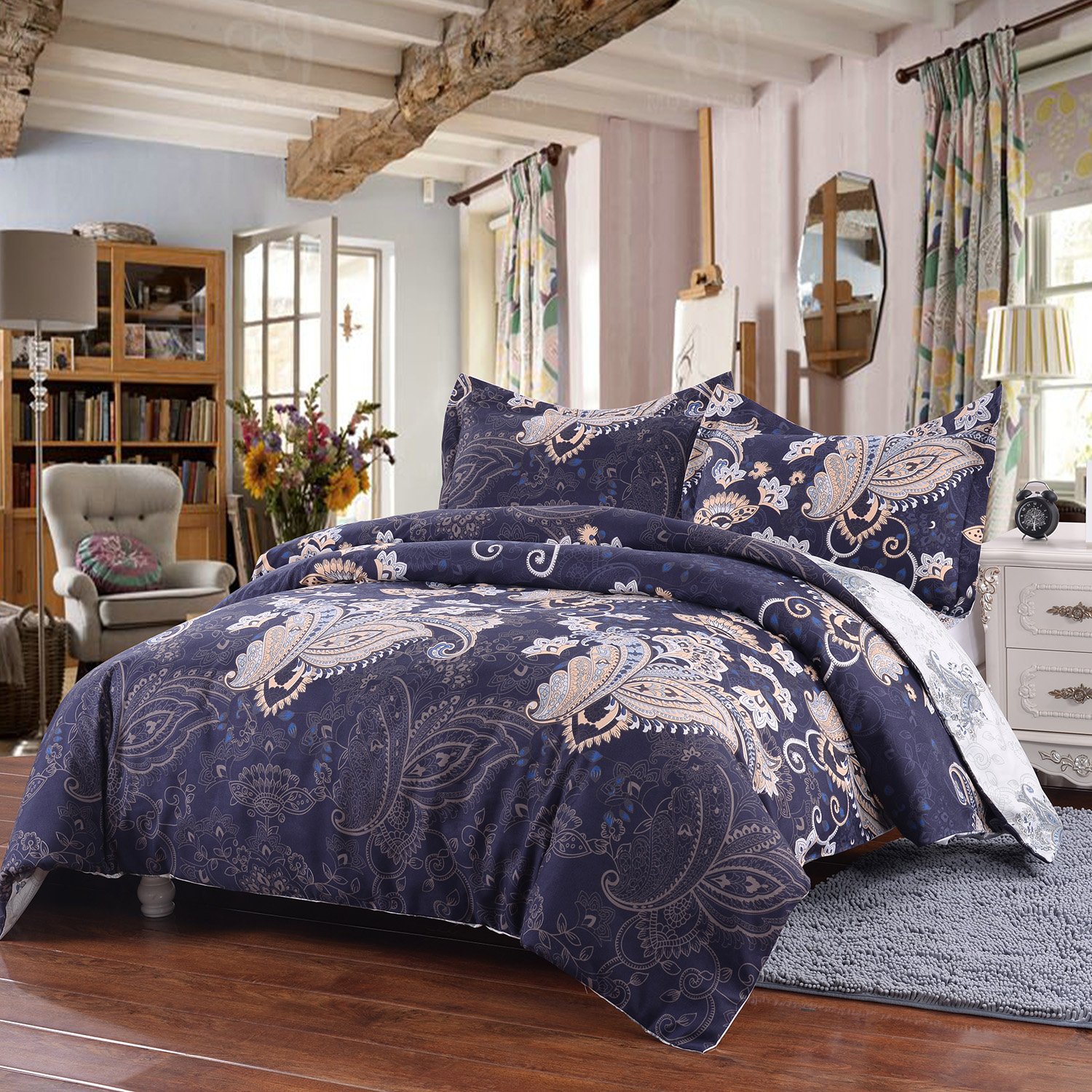 Yellow Grey White Simple Modern Bedding Sets – Ease