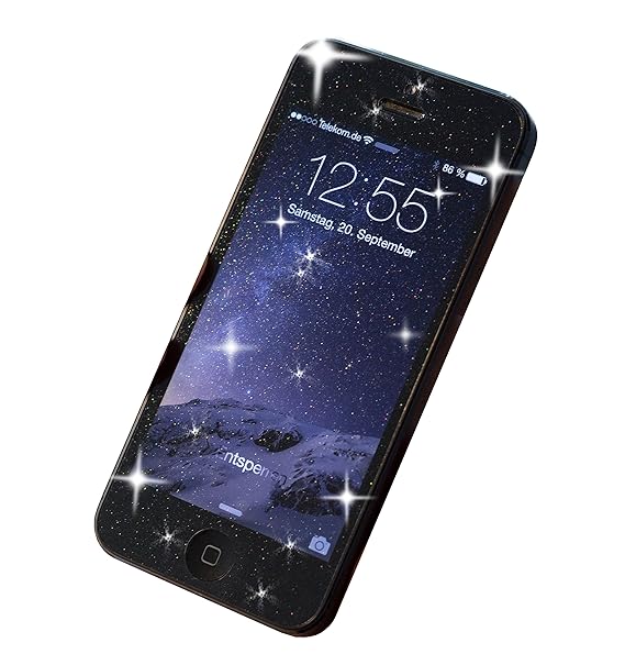grooveclip Glitzer Schutzfolie für iPhone 7 | Der Glamour-Look für's Smartphone mit elegantem Diamantkristall-Funkel-Effekt f
