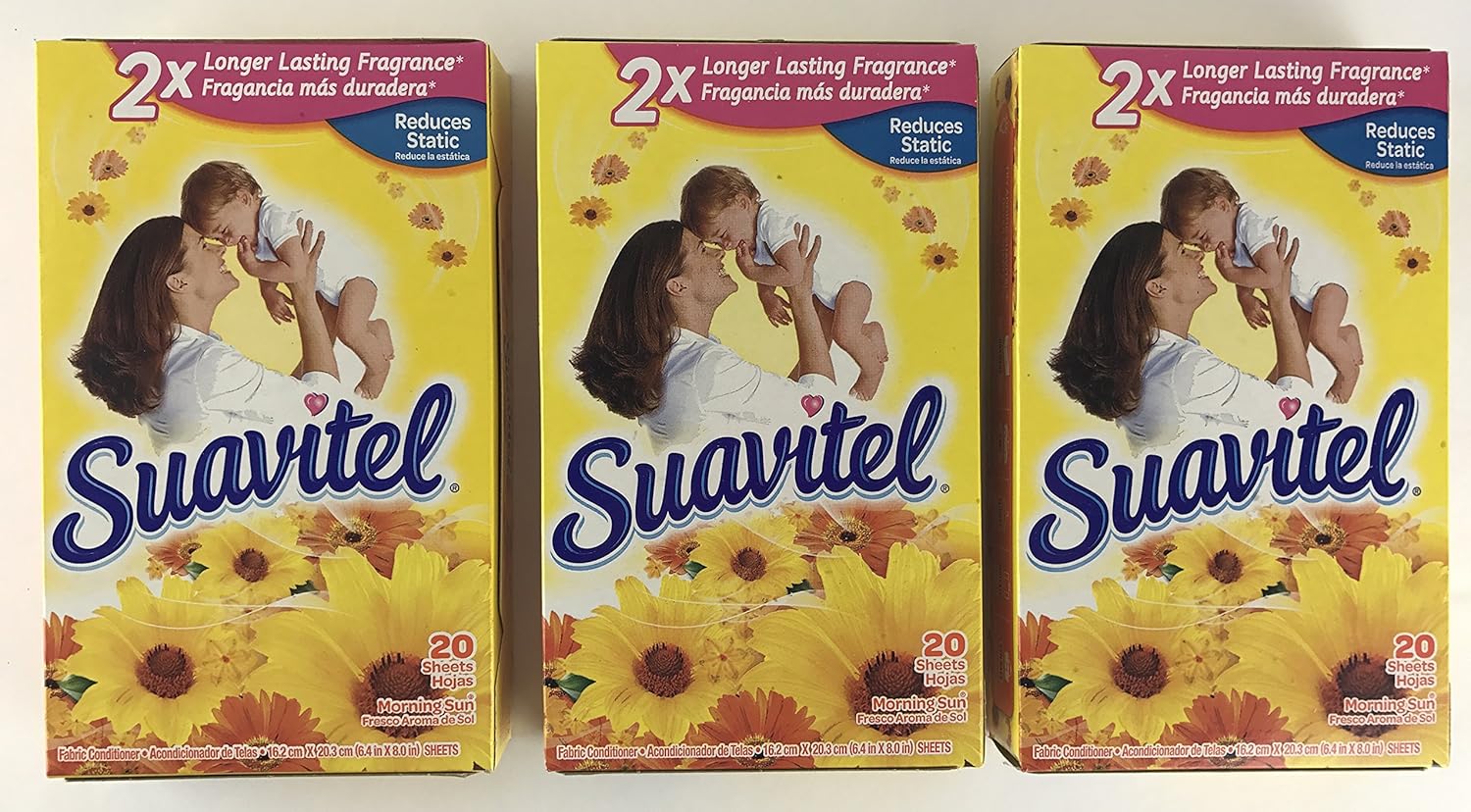 Suavitel Dryer Sheets, Morning Sun, 20 Count (3-Pack)