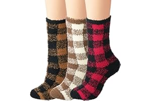 BomKinta Fuzzy Socks Women - Winter House Slipper Sock - Cozy Thick Warm Sleeping Socks Size 5-10