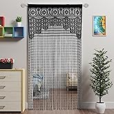 Atsweetlife Lace Door String Curtain for Doorways,Bohemian Curtains Window Wall Closet Bedroom Kitchen Hippie Hanging Panels Boho Room Divider