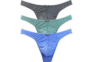 IKINGSKY Men's Thong Underwear Soft Stretch T-back Mens Underwear
