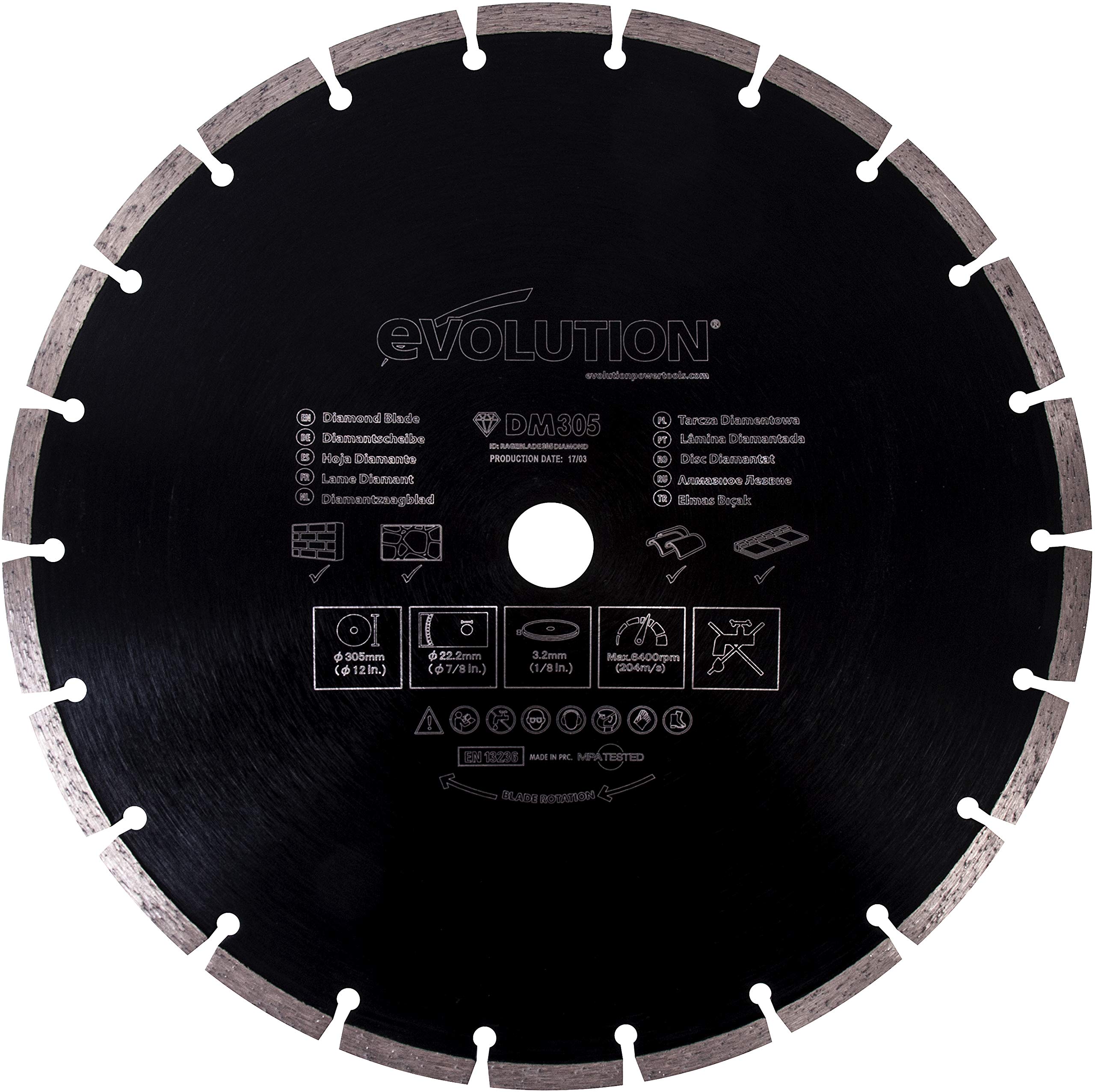Evolution Power Tools 12BLADEDM 12-Inch Diamond Blade 849713028105 | eBay