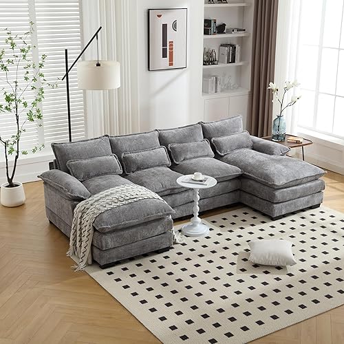Seater Overstuffed Modular Sectional Sofa Cloud Couch with