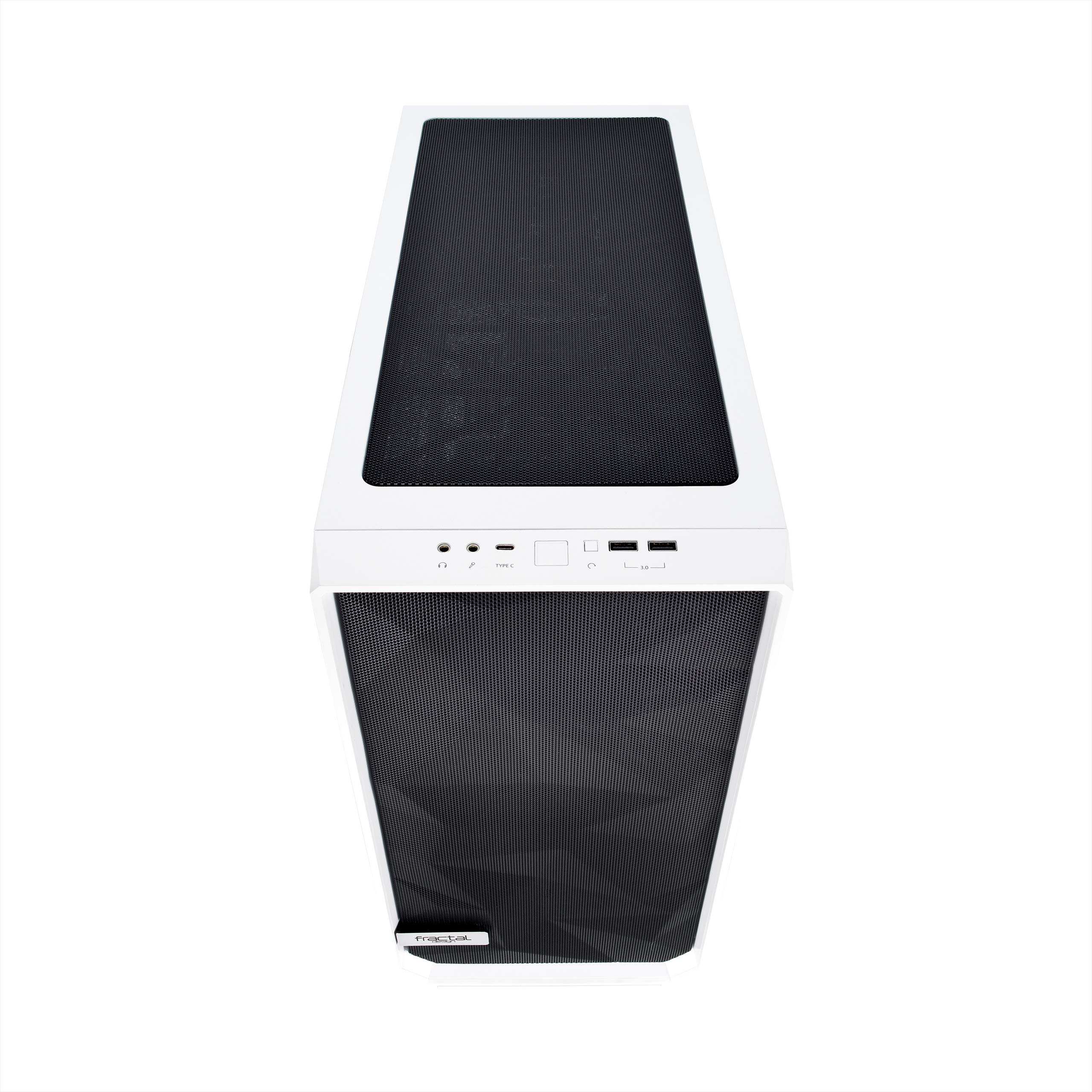 Fractal Design Meshify S2- Mid Tower Computer Case- Airflow/Performance- 3X Silent Fans and Nexus Hub Included- PSU Shroud- Modular Interior- Water-Cooling Ready- USB Type C- White Tempered Glass