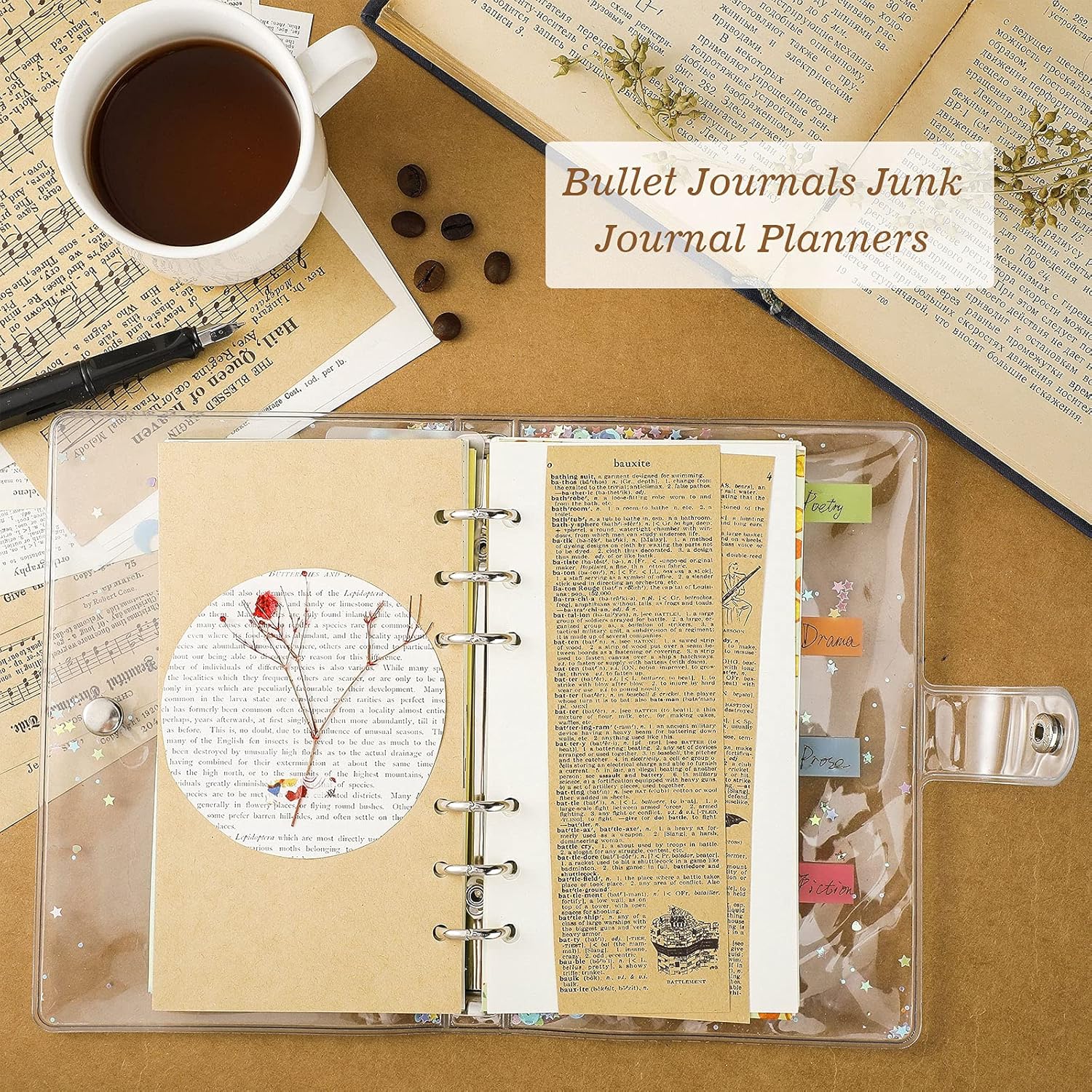Junk Journal Pages Scrapbook Paper Vintage Journaling Scrapbooking Supplies Craft Kits Kraft Magazine Newspaper DIY for Bullet Journals Planners Collage Album Cottagecore Picture Frames 134 Sheets