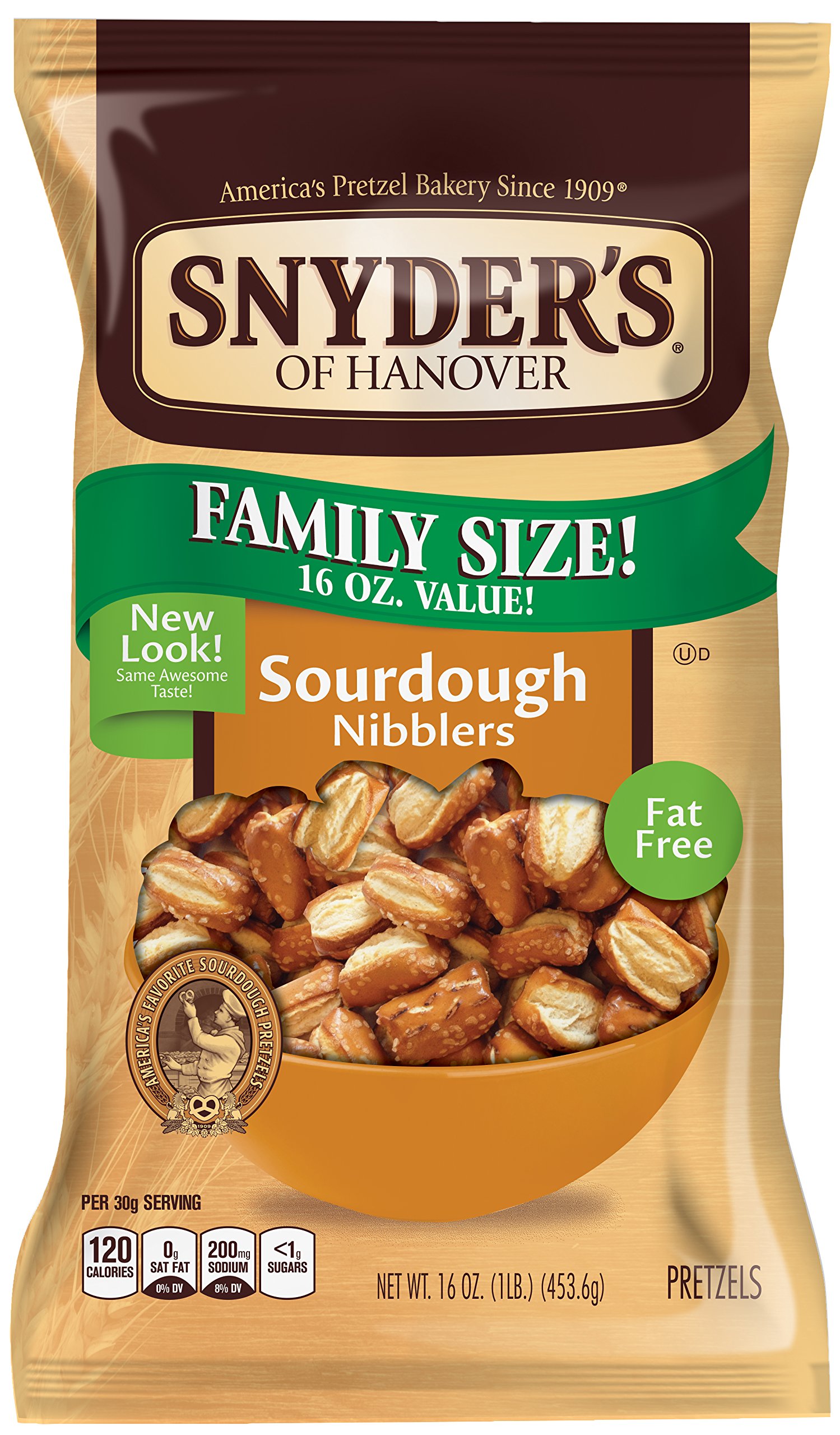 Snyder's of Hanover Pretzels, Sourdough Nibblers, 16 Ounce Family Size