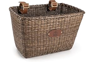 KONG MING CAR Bike Basket, Handmade Rattan Bicycle Baskets, Front Bike Baskets for women’, Retro Style Bike Baskets for Adult Bikes