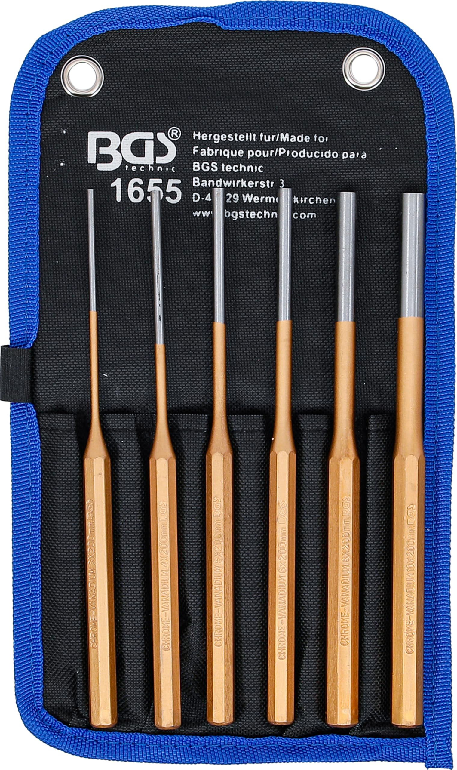 BGS 1655 | Pin Punch Set | 200 mm | 3 - 10 mm | 6 pcs.