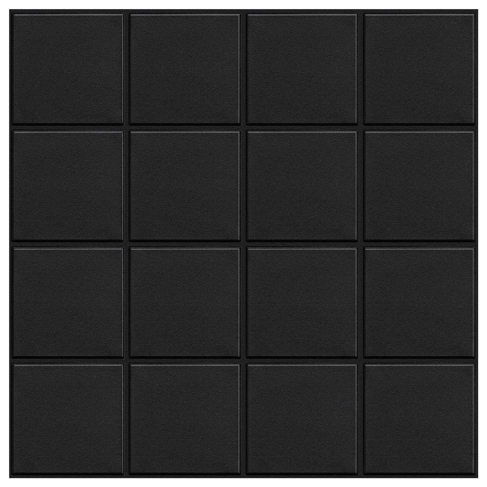 Peel and Stick Tiles for Kitchen, Premium Large Design Matte Black Tiles Stick on Backsplash for Bathroom, Kitchen, RV, Etc（10-Sheet,12"×12"）