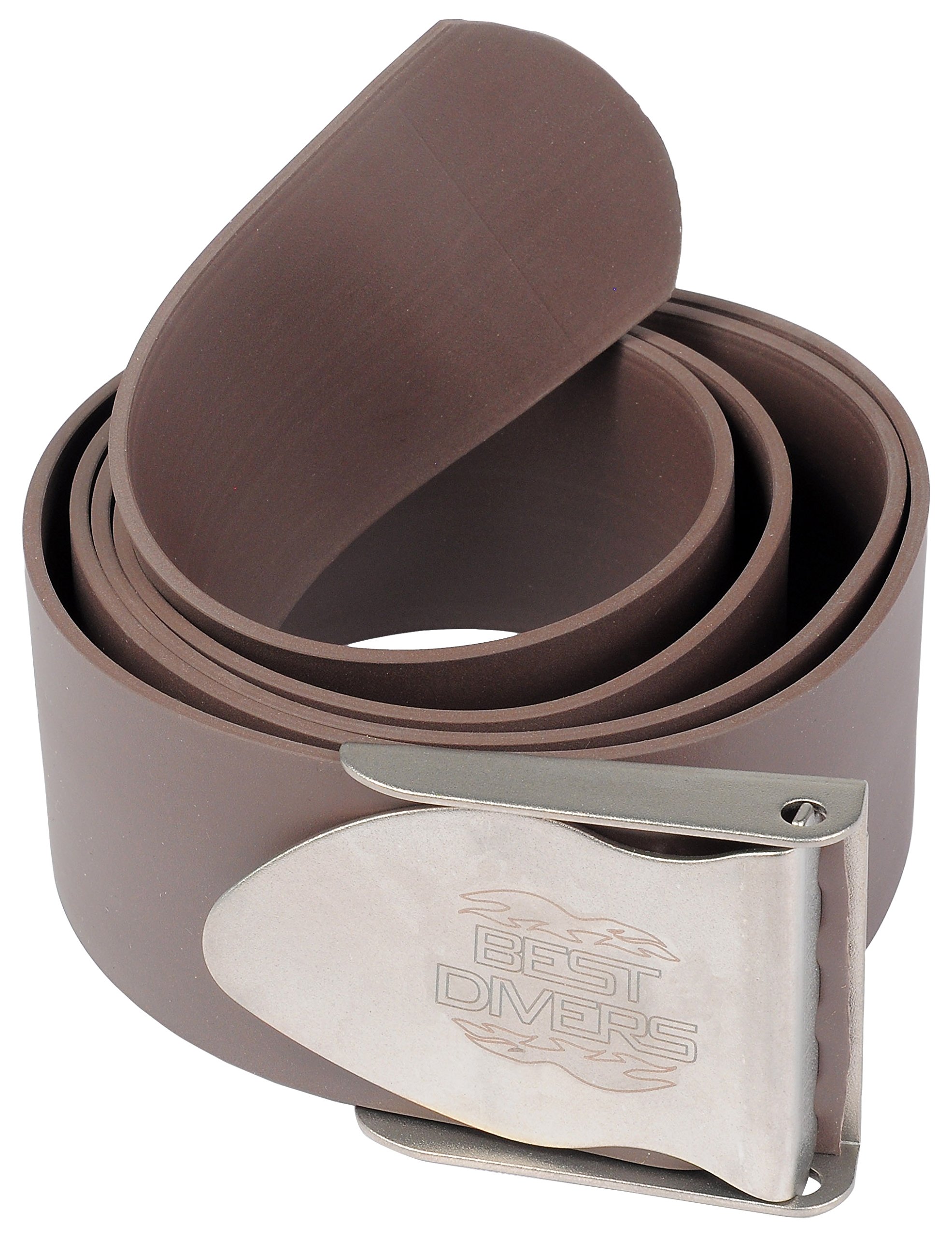 Best divers bh0080 Pocket Weight Belt Rubber, SUB, Stainless Buckle, Brown