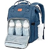KeaBabies Baby Diaper Bag Backpack - Large Baby Bag for Boys, Girls, Waterproof Multi Function Travel Diaper Backpack with Ch