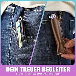 DRACHENADER Tanto Folding Knife for Women and