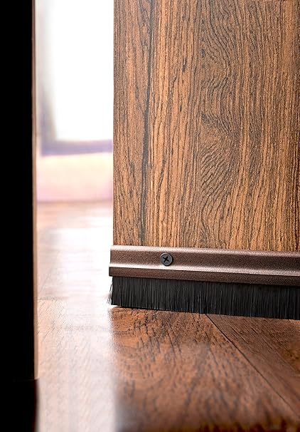 Deco Window Door Seal (36/94cm Long/) Aluminium Plate with Nylon Brush