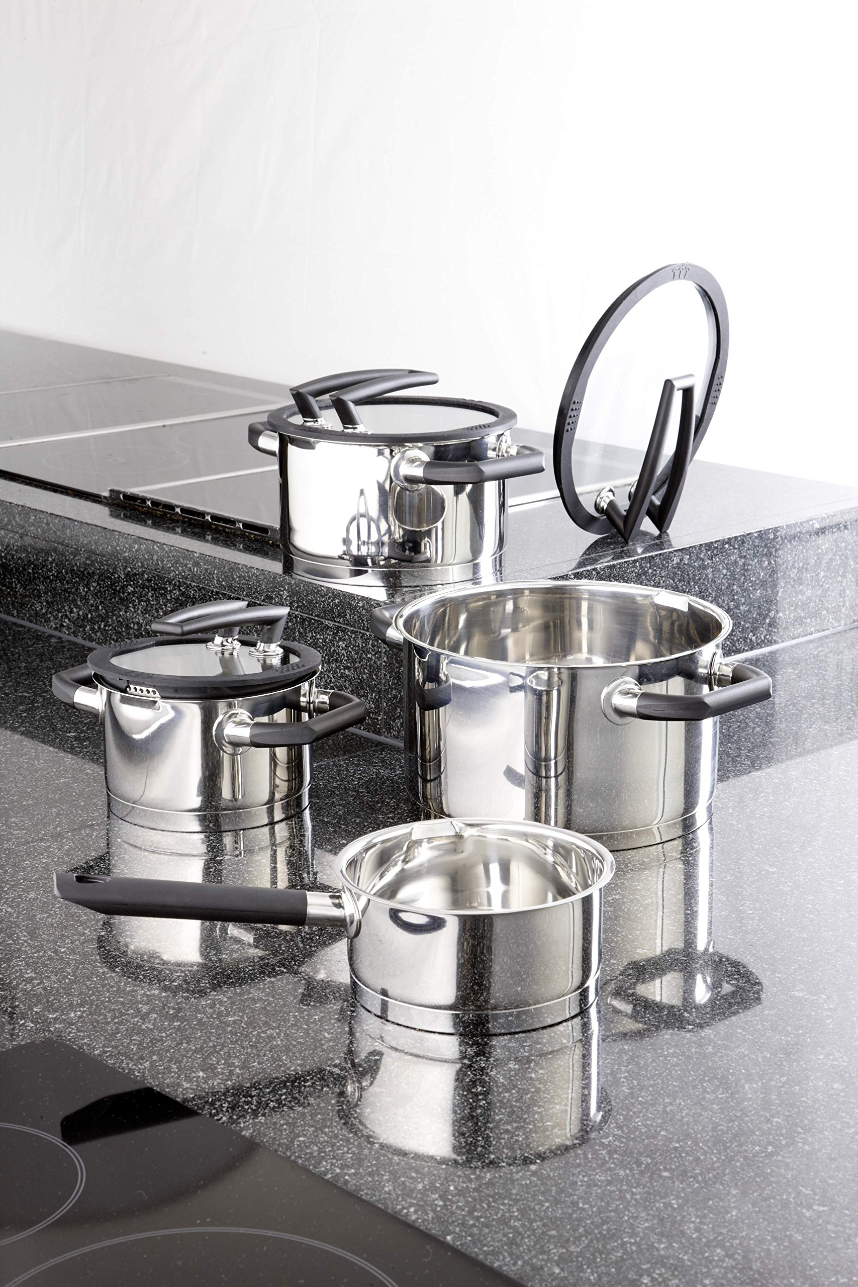 ELO Premium Black Pearl Stainless Steel Kitchen Induction Cookware Pots