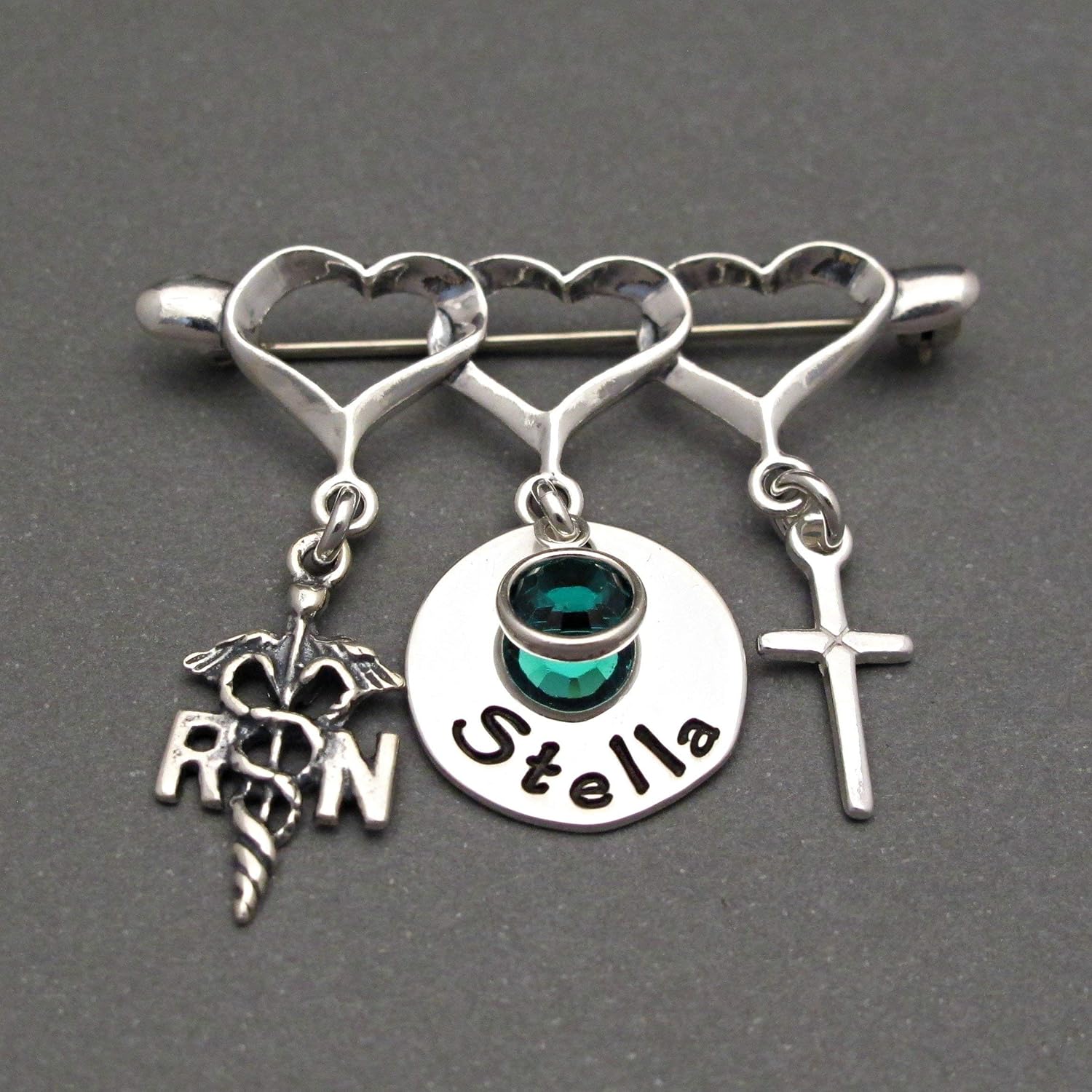 Nurse Gift RN Gift Sterling Silver Pin RN Jewelry Nurse Graduate RN