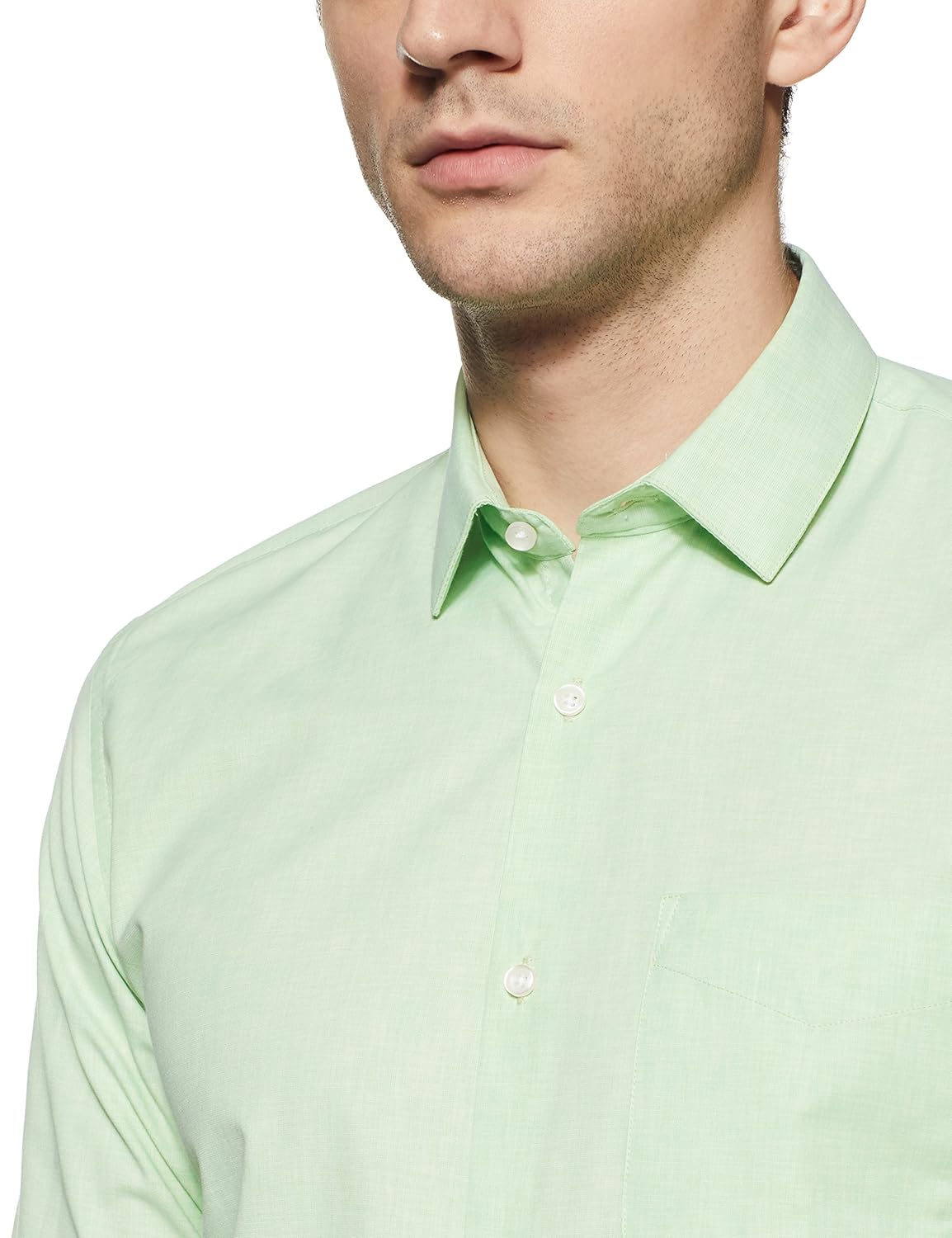 peter england men's solid slim fit formal shirt