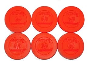 Mylec Hockey Pucks for Outdoor Hockey, Training Pucks for Street Hockey, Durable & Lightweight Solid Plastic Pucks, No Friction Ice Hockey Pucks, One-Size