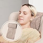 WdFour Headrest Memory Pillow, Support Cushions for Neck, Back or Foot for Sofas, Recliners, Office Chairs, Massage Chairs for Neck Pain Relief and Cervical Support(Khaki, 13" Wx2.7 D).