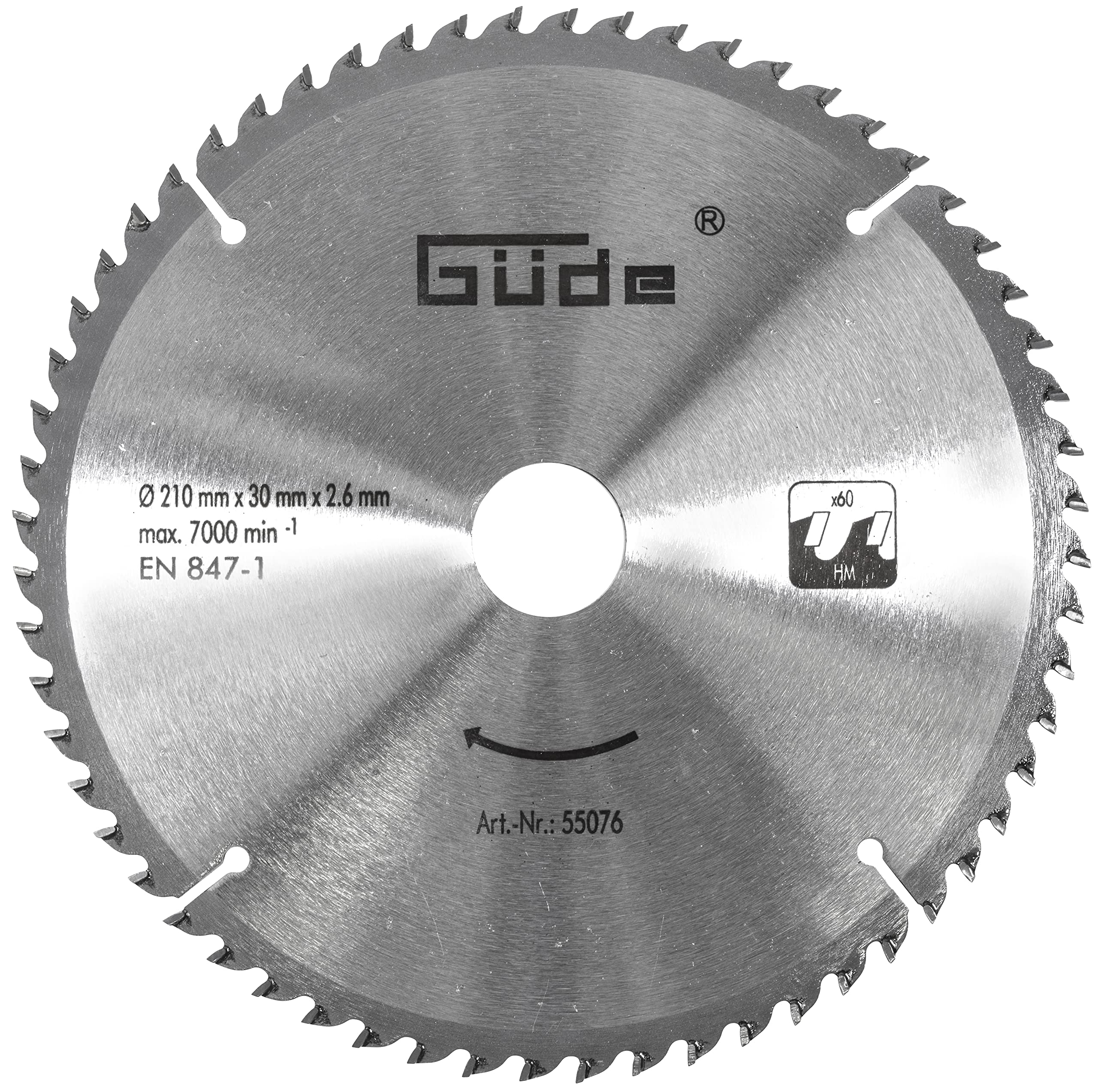 Güde Carbide Blade 210 x 30 mm with 60 Teeth