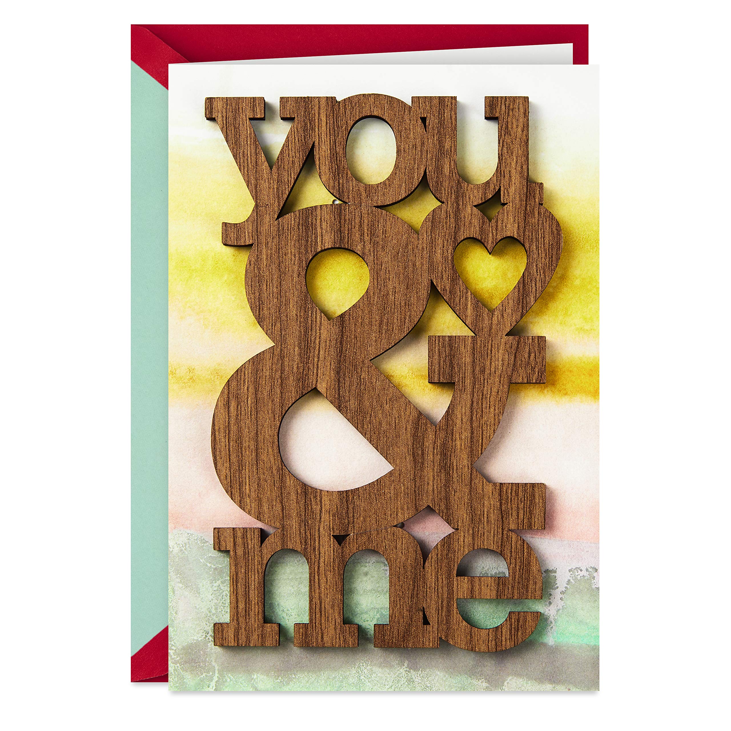 Hallmark Signature Valentines Day Card, Anniversary Card, Love Card (Wooden You & Me)