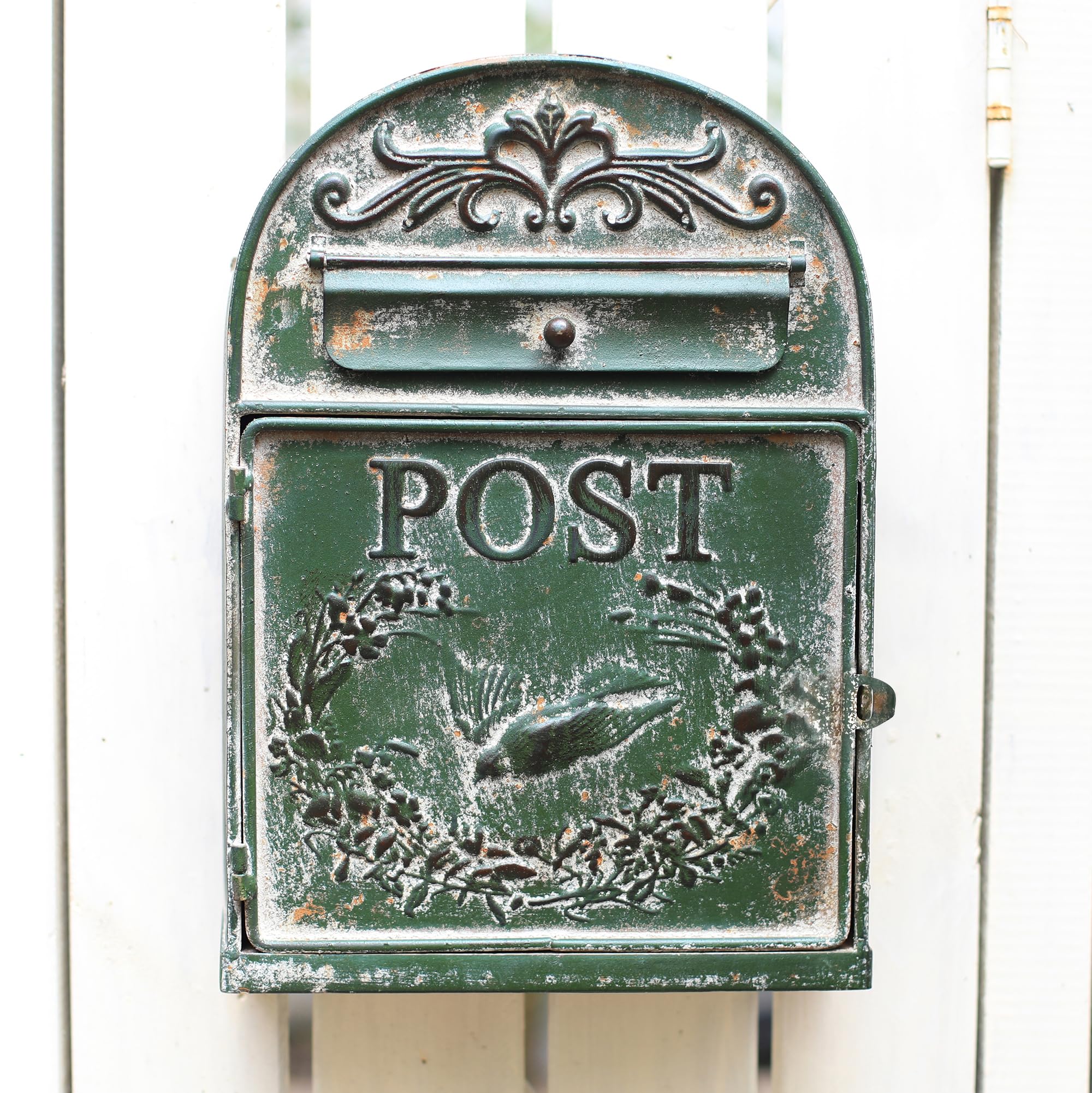 All Chic Post Box Mailbox Wall Mount Post Boxes For Outside Vintage Mailbox Mail Boxes/Wall Mount Outside Antique Style Garden Outdoor Decoration Crafts Flower Patter