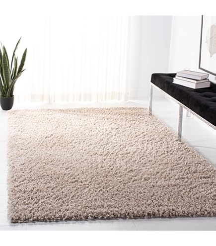 Safavieh AUG900 August Shag-Teppich 2'3 X 6' In Taupe – Weicher Florteppich Für Wohnzimmer, 2,7 Cm Florhöhe