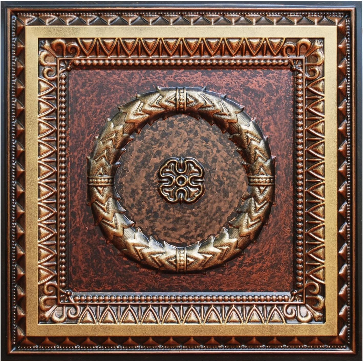 Amazon Com Fine Art Deco Laurel Wreath Hand Painted Ceiling Tile