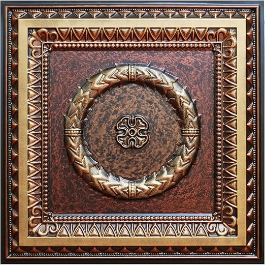 Amazon Com Fine Art Deco Laurel Wreath Hand Painted Ceiling Tile