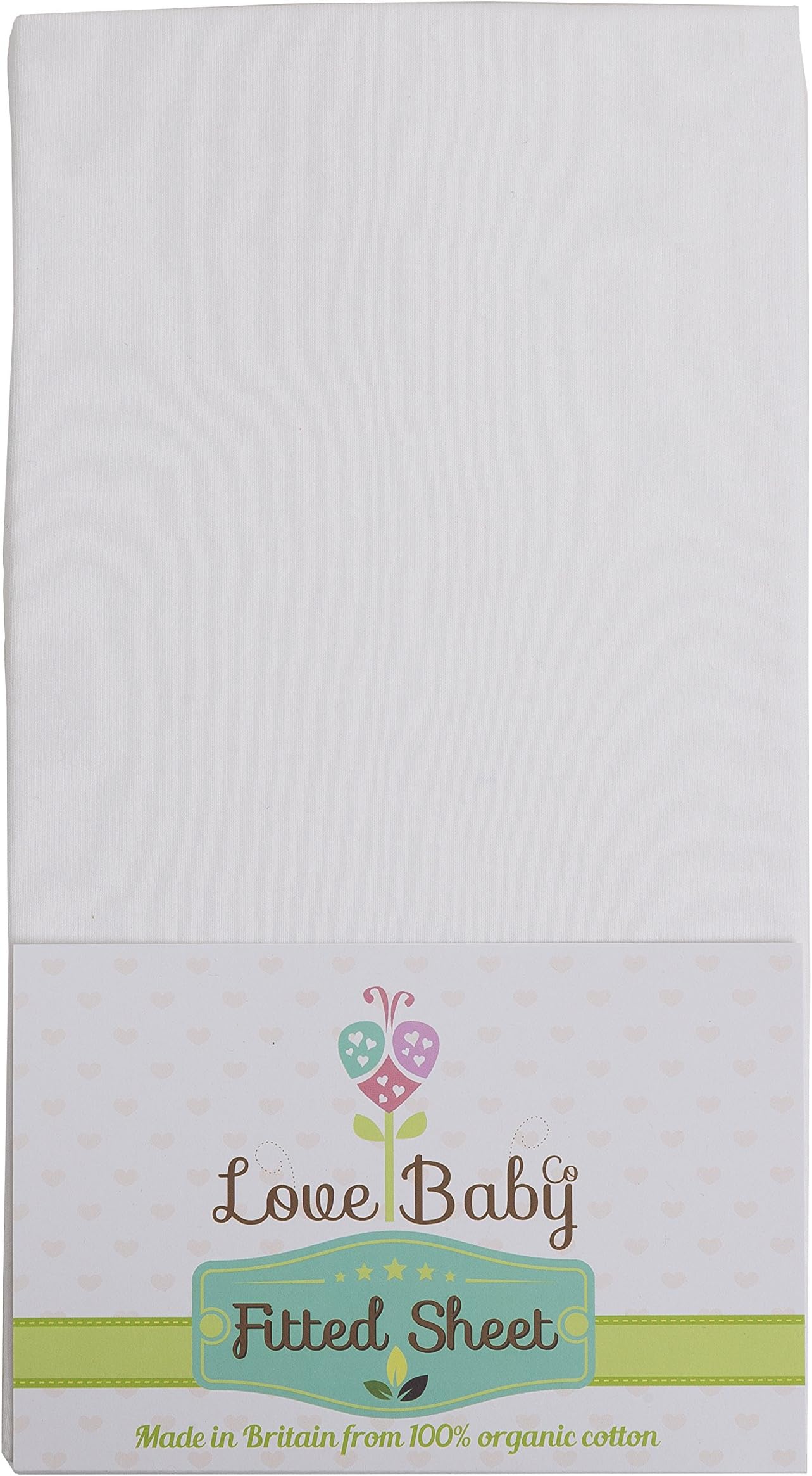 100% Organic Cotton Premium Fitted Cot Sheet - made especially to fit the Bedside crib Next to Me