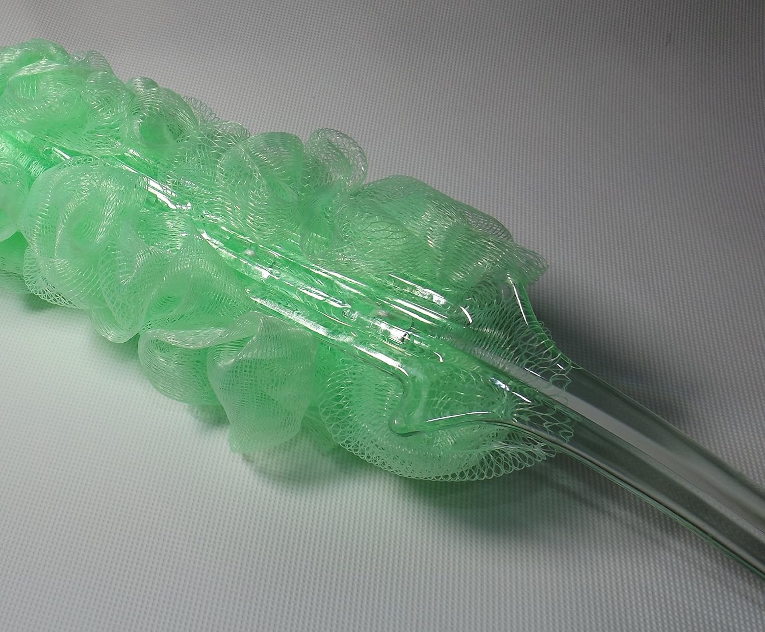 Body Puff Bath Sponge Soft Brush Green Crystal Handle for Seniors Elder Elderly Aged Disabled Patients Arthritis Sufferers Pregnant Maternity Ladies (GREEN) : Beauty