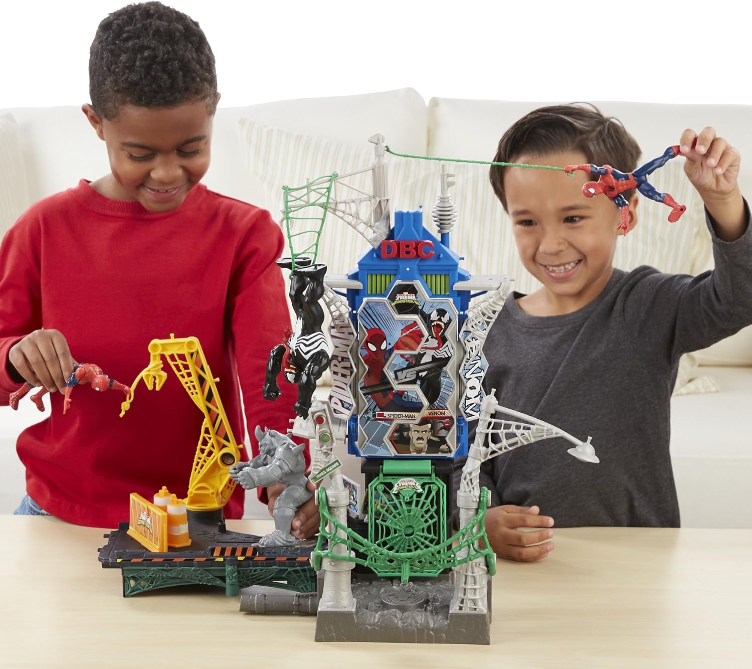spider man web city playset