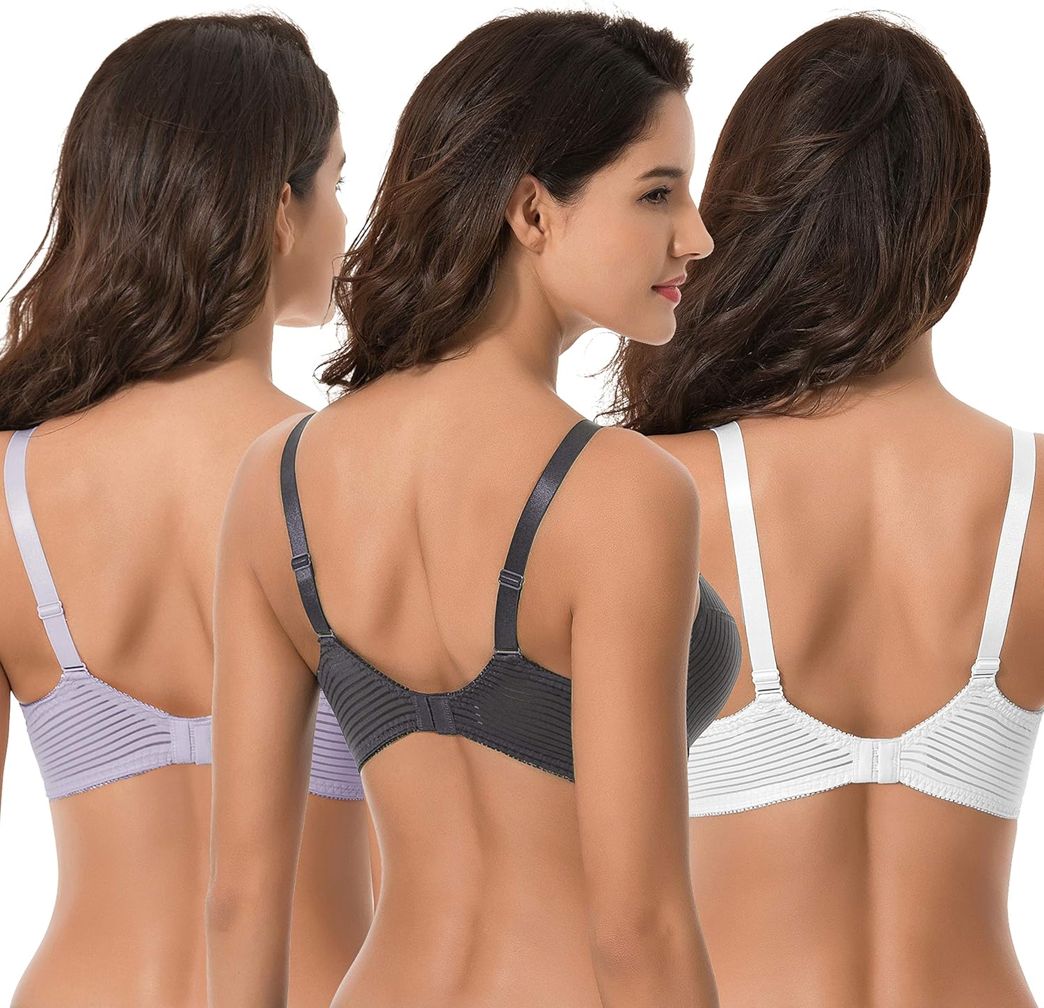 Curve Muse Women's Plus Size Minimizer Unlined Underwire Full Coverage Bra at  Women’s Clothing store