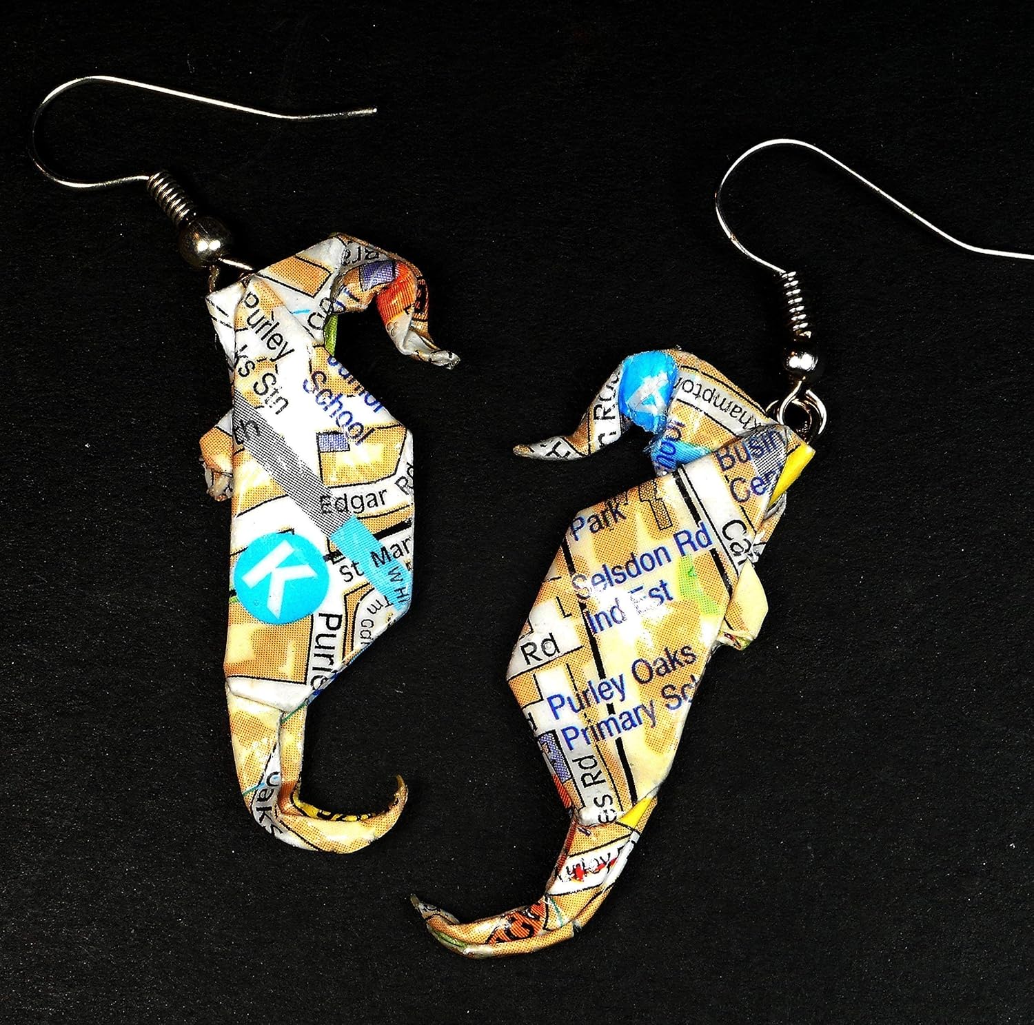 Amazoncom Origami Paper Seahorse Lightweight Earrings