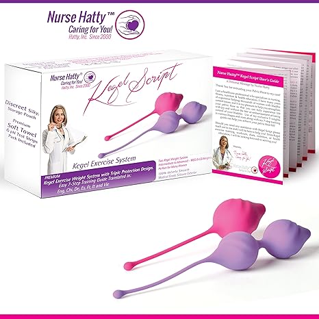 Nurse Hatty Kegel Exercise Weight System 2 Smart Weights Shapes For Med Lg Canal Sizes For Perfect Fit Pelvic Floor Exercises For Bladder